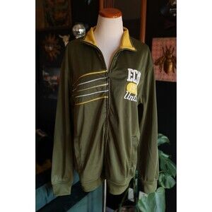 Ecko Unltd Defined By Design Y2K Track Green Yellow Full Zip Jacket Men's Large